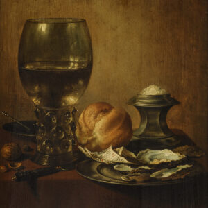 Pieter Claesz. (1597-1660). Stilleven met zoutvat, 1646. Est.: € 60000-80000
